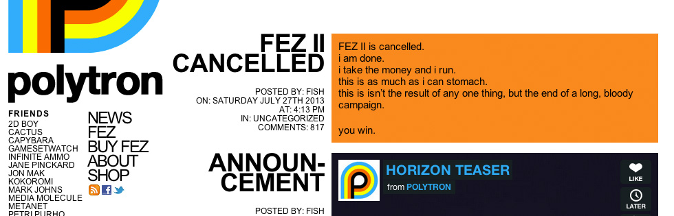 News: FEZ II eingestellt