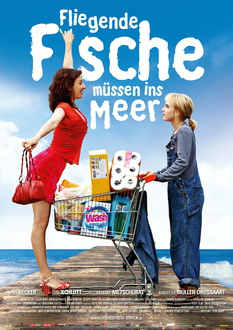 Fliegende Fische müssen ins Meer Poster