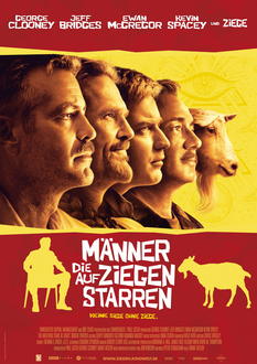 Männer, die auf Ziegen starren Poster