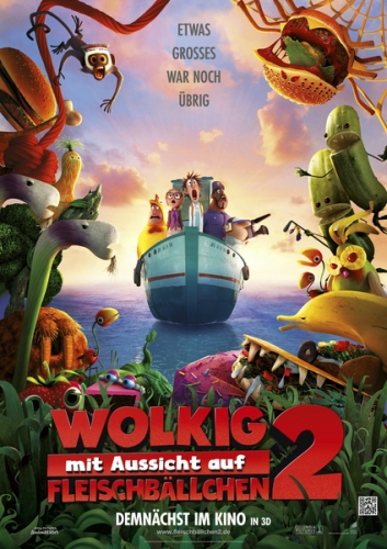Wolkig mit Aussicht auf Fleischbällchen 2 Poster